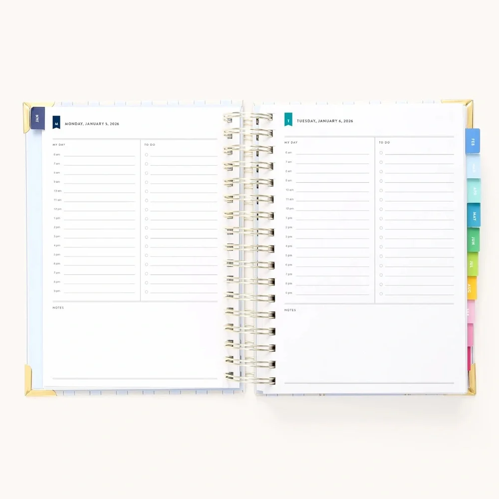 SIMPLIFIED 2026 Daily Planner | Spiral Agenda